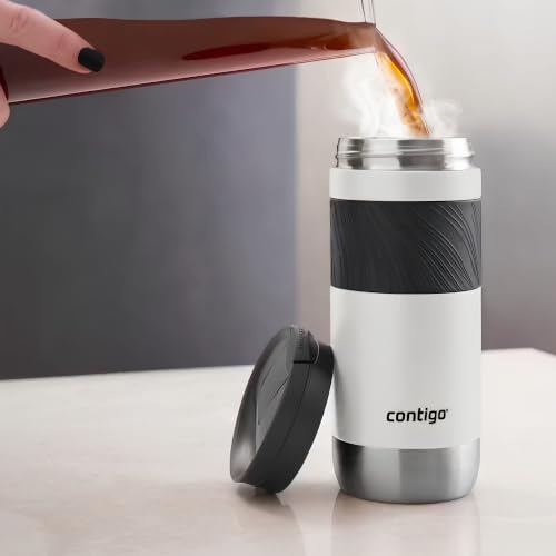 Image of Contigo Byron 2.0 Snapseal Travel Mug - Premium Stainless Steel Insulated Coffee Mug with Leakproof Lid, 470 ml Thermal Vacuum Flask for Hot & Cold Beverages