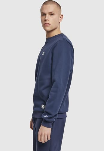 STARTER BLACK LABEL Homme Starter Essential Crewneck Sweater, Bleu foncé, S – vue 8