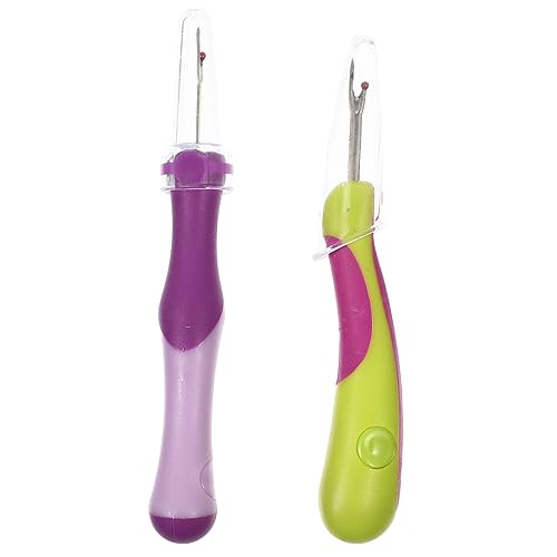 HAPINARY 2pcs Purple Green Seam Rippers Sewing Thread Cutter Kit Embroidery Tools Sewing Remover