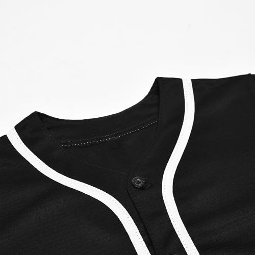 Boys Baseball Jersey Button Down Hip Hop Personalized Sport T Shirts Tops for Kids Girls Toddler Baby3