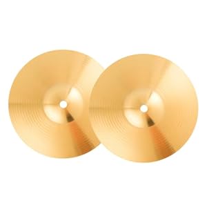 COMPUKAS 2Stücke Messing Schlagzeug Becken Set