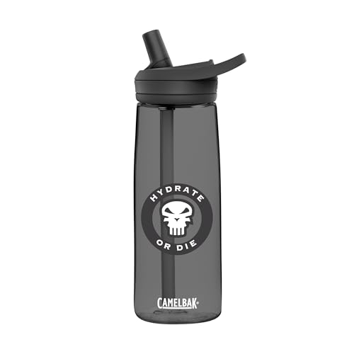 Image of CamelBak Eddy+ Bite Valve Straw Tritan Renew Water Bottle Charcoal HOD, 25oz