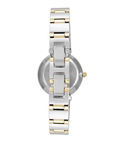 image for Anne Klein Women's AK/2435SVTT Diamond-Accented Two-Tone Bracelet Watc