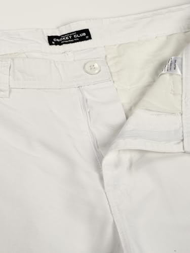 Image of Thomas Scott Men's | Solid | Light Weight | Breathable Fabric | 2 Zipper Pockets | Mid Rise | Regular Fit | Cotton Blend | Button Waist | Chino Trouser | Pants