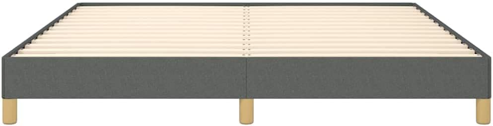 California King Bed Frame Dark Gray Polyester Fabric with Engineered Wood Platform Frame, Sturdy Slatted Foundation for Mattress Support, Modern Minimalist Bedroom Furniture, Easy Assembly