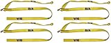 Qty. 4, Easy to Use 38-HL9 (x4) Sports Car Tie Down Strap for Rollbacks