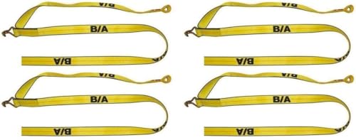 Qty. 4, Easy to Use 38-HL9 (x4) Sports Car Tie Down Strap for Rollbacks