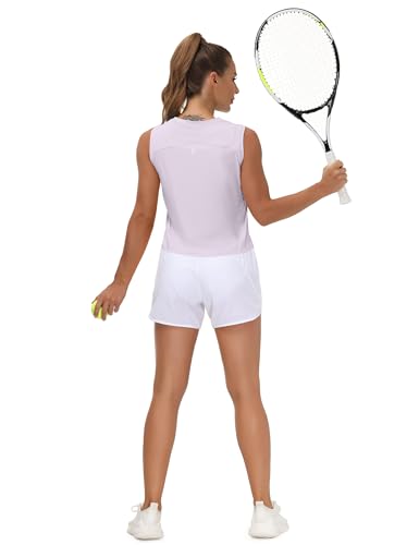 Image of THE GYM PEOPLE Women's Workout Tops in Ice Silk Quick Dry Sleeveless