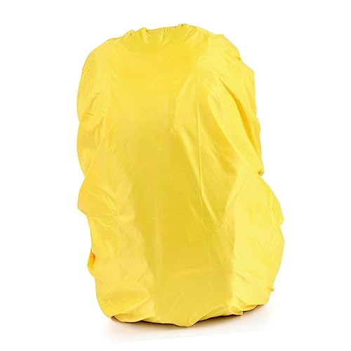KOMBIUDA Backpack Rain Cover Rainproof Pack Cover for Outdoor Travel Seamless Construction Lightweight Design Yellow Color