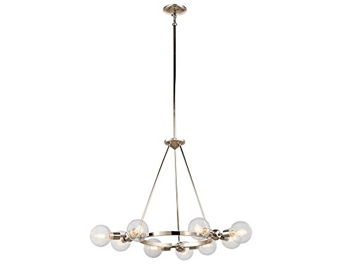 Super Cheap 🛒 Kichler 42474PN Garim Chandelier 9-Light, Polished Nickel