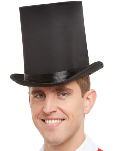 Deluxe Top Hat, Black, with Elastic Inner Rim