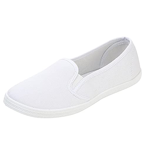Damas Zapatos cómodos Fashion Casual Versátil Piso Casual Canvas Mujeres Zapatos Casuales de Mujeres Alpargatas Plata