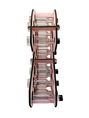 Image of Lumber Reveal USA Pink 21 Shot Bottle Holder | 21st Birthday Decorations | Unique 21st Birthday Gifts | Holds 21 Shooter Bottles | Assembly Required