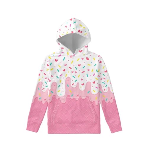 Image of Coloranimal Unisex Girls and Boys Long Sleeve Hoodies Hoody Athletic Pullover Sweatshirts Tops Age 6-16year