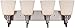 Craftmade 28104-HIBNK Preston Hollow Fabric Vanity Wall Lighting, 4-Light, 400 Watts, Hammered Iron/Brushed Nickel (31"W x 11"H)