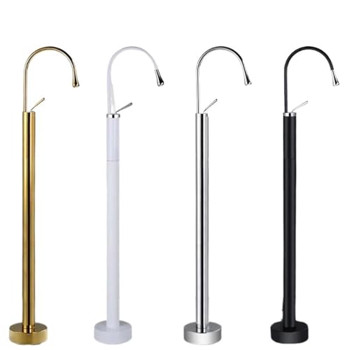 Mitigeur sur pied ISCBAFYX à bec goutte d'eau extra long pour baignoire design