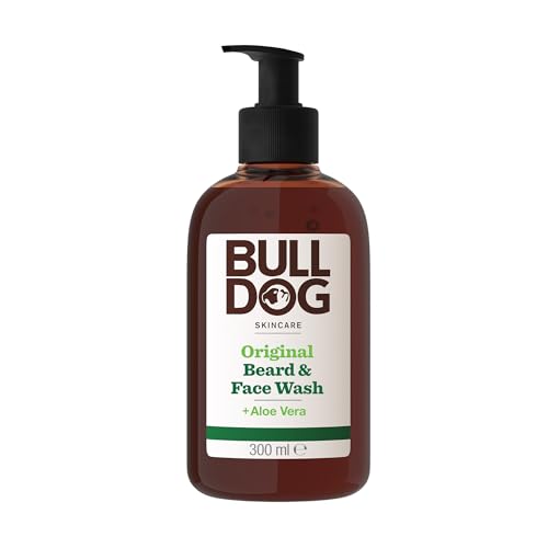BULLDOG SKINCARE 2-in-1 Original Beard & Face Wash For Men 300 ml Aloe Vera Enriched For All Beard Types Removes Dirt & Oil