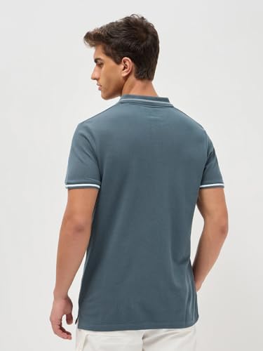 Image of Urbano Fashion Men's Solid Regular Fit Half Sleeve Cotton Polo T-Shirt
