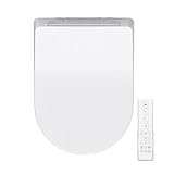 Electronic Bidet Toilet Seat w Heated Seat and Soft Close Lid, Elongated Smart Bidet Toilet Seat, Endless Warm Water, Quiet Operation, Wireless Remote, Self-Clean Adjustable Nozzle, Sittable Lid