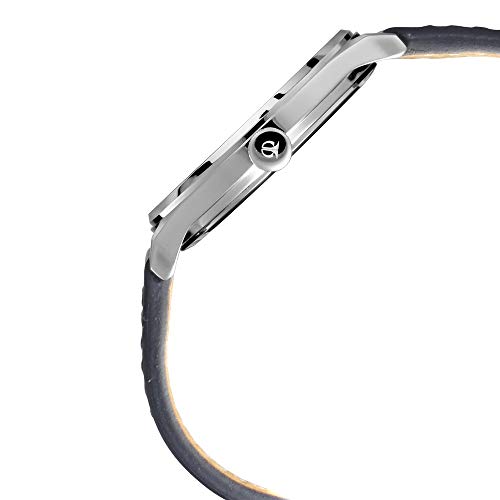 Men's White Dial Leather Analogue Watch - 182SL2