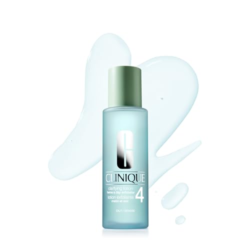 Clinique 3-Step Clarifying Lotion Face Exfoliator 4 | Toner With Witch Hazel + Salicylic Acid | For Oily Skin Types, 6.7 Fl Oz