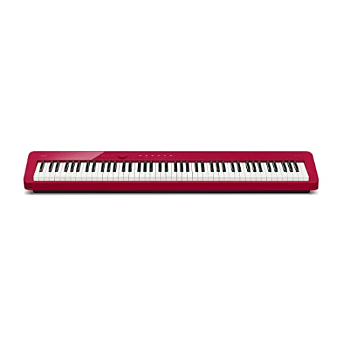 Image of Casio Privia PX-S1100 Digital Piano - Red Bundle with Adjustable Stand, Bench, Sustain Pedal, Instructional Book, Online Lessons, Austin Bazaar Instructional DVD, and Polishing Cloth