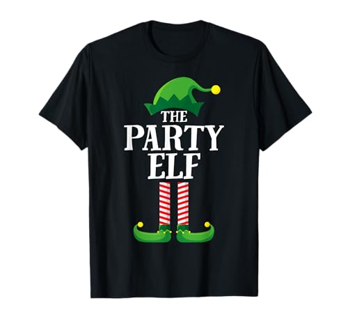 Party Elf Matching Family Group Christmas Fun Xmas Funny Elf Camiseta