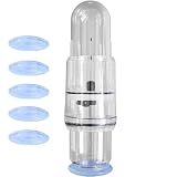 Pompa a Vuoto Manuale per Uomo con 5 Anelli in Silicone – Penispumpe con Cilindro Trasparente, Accessorio per Stimolazione e Training Maschile dal Design Ergonomico