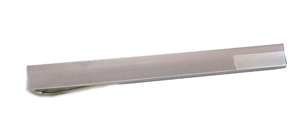 Krawattenschieber Edelstahl matt + 925er Silber Part ca. 6,4 cm l. m.i. Germany inkl. Geschenkbox