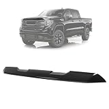 BALOCEO Front Upper Hood Molding Trim Compatible with 2022-2025 GMC Sierra 1500 Bumper Hood Moulding Panel Plastic(ABS) Painted Gloss Black