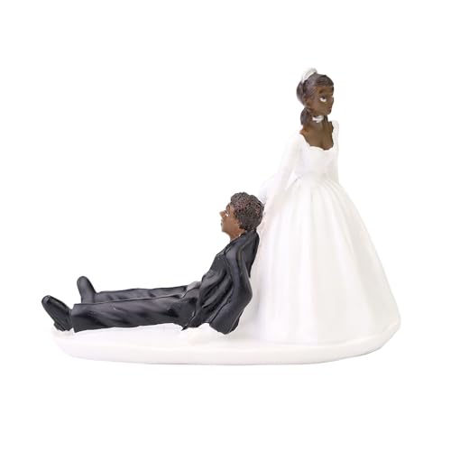 MQIONGJOOY African American Couple Cake Topper