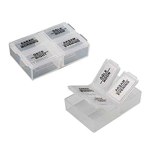 Outdoor Outlet 4 Öğün Günlük Hap İlaç Saklama Taşıma Kutusu İlaç Hatırlatıcı