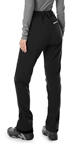 Wespornow Women's-Snow-Ski-Pants For Winter Outdoor Fleece-Lined-Water-Resistant-Hiking-Insulated-Pants With Zipper Pockets(Black, Medium) #TOP1