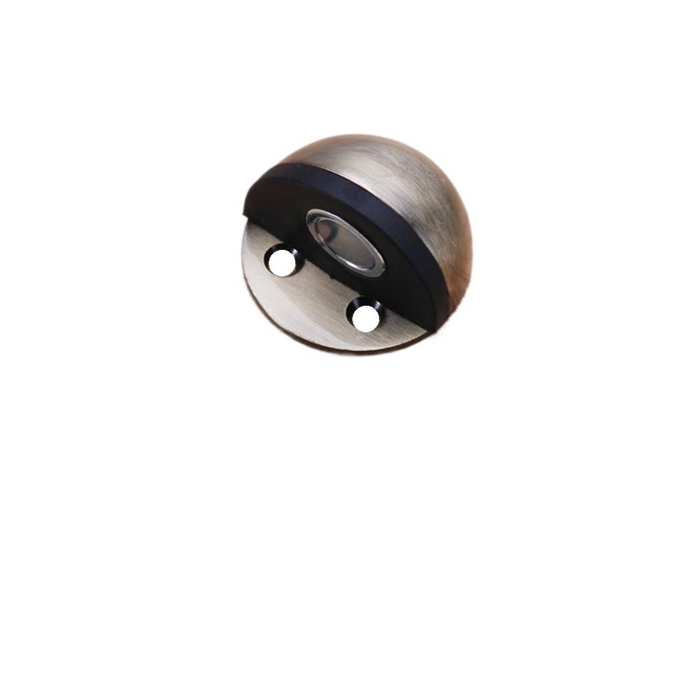 Door Stop Stainless Steel Magnetic Door Stopper Non Punching Sticker Hidden Holders Floor Mounted Nail-Free Stop(Green Bronze)