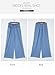 Sidefeel Women's Wide Leg Jeans High Waisted Loose Fit Summer Drawstring Denim Pants Sky Blue Size 8