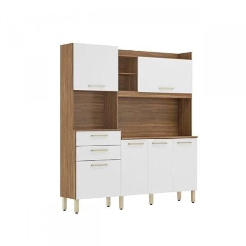 Armário de Cozinha 6 Portas 2 Gavetas Select Demobile Amendola Branco