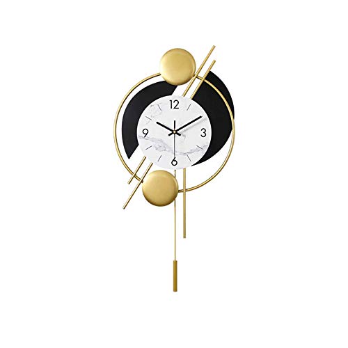 Horloge murale silencieuse en métal de 40 cm pour salon moderne