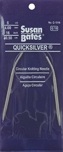 Susan Bates Q1916-7 16-Inch Quicksilver Circular Knitting Needle, 4.5mm