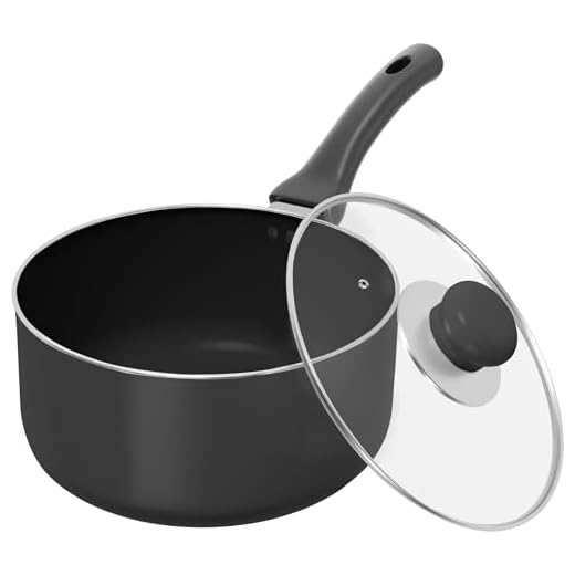 Utopia Kitchen 2 Quart Nonstick Saucepan with Glass Lid - Multipurpose Use for Home Kitchen or Restaurant