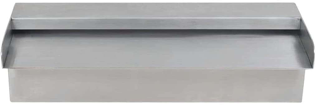Stainless Steel Wall Mounted Pool Waterfall Fountain Spillway | 7 Inch SS304 Rectangular Cascade Water Blade for Swimming Pool, Garden Pond, Landscape & Outdoor Water Feature (Silver, 20 cm)-image-49