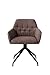 Produktbild MJC Stuhl JD7819 Polsterstuhl Sessel Armlehnenstuhl drehbar 180° (Brown)