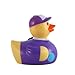 Waddlers Purple Golf Rubber Duck, New Fresh Colorful Design, Floating Upright Toy and Collectible Figurine, Sports Gift for All Ages