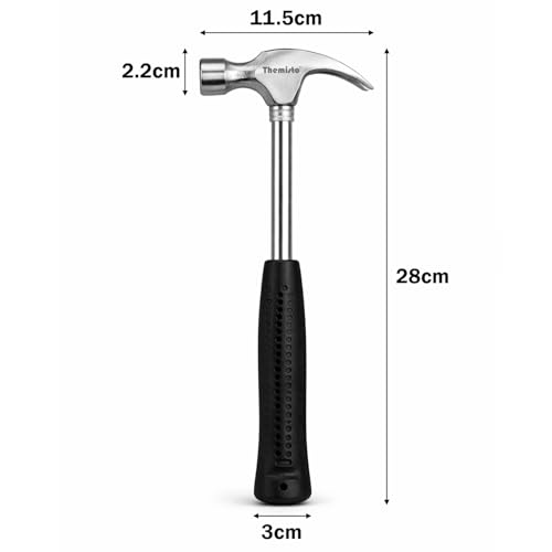 Image of Themisto TH-T32 400g Steel Shaft Claw Hammer With Anti-Slip Handle | Reliable Tool for Woodwork, DIY and Home Maintenance