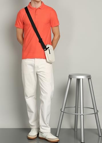 Image of INKKR Men's Polo Neck Half Sleeve Solid T-Shirts