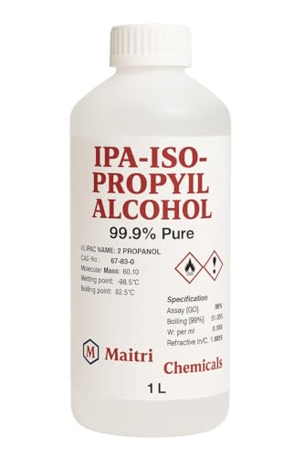 Image of IPA Iso-Propyl Alcohol 99.9% Pure | Multipurpose Cleaning, Lab, Electronics & Medical Use (1000 Ml)