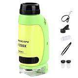 Cadeau spécial : offrez un cadeau exquis qui ouvre la porte au monde microscopique aux adolescents. Le microscope de poche pour enfants leur permet d'explorer le monde fascinant des plus petits détails, stimulant leur curiosité et leur offrant plus de possibilités d'apprentissage. Parfait pour l'anniversaire et la fête des enfants.