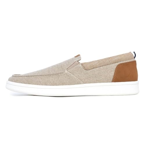 Image of Nautica Men's Slip-On Loafers Casual Moc Toe Sneakers Boat Shoes Slipper for Men - Lightweight & Comfortable - Derwin