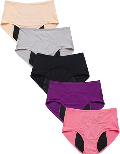 WBEAUTALLOVE Womens Mesh Period Panties High Waisted Menstrual Leak Proof ...