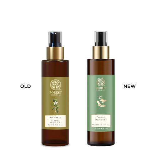 Image of Forest Essentials Fragrant Body Mist Oudh & Green Tea | Aloe Vera juice infused Perfume Spray to keep Skin Scented & Hydrated Through the Day (Pack of 2)