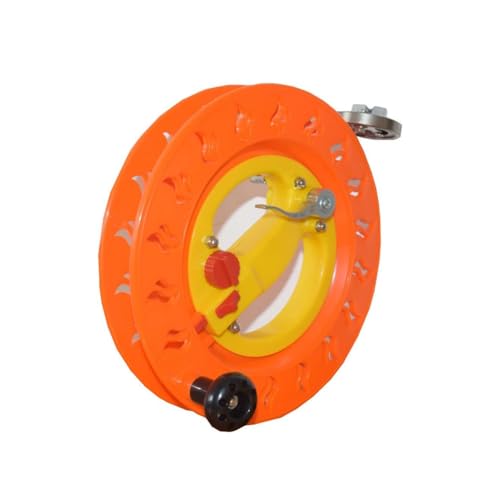 KK-GAL Kite String Reel, Professional Kite String Spool, Easy to Use Kite String Reel, ABS Plastic Kite String Reel, Winding Reel Grip Wheel Outdoor Flying Tools, Kite Accessories,Yellow 24cm